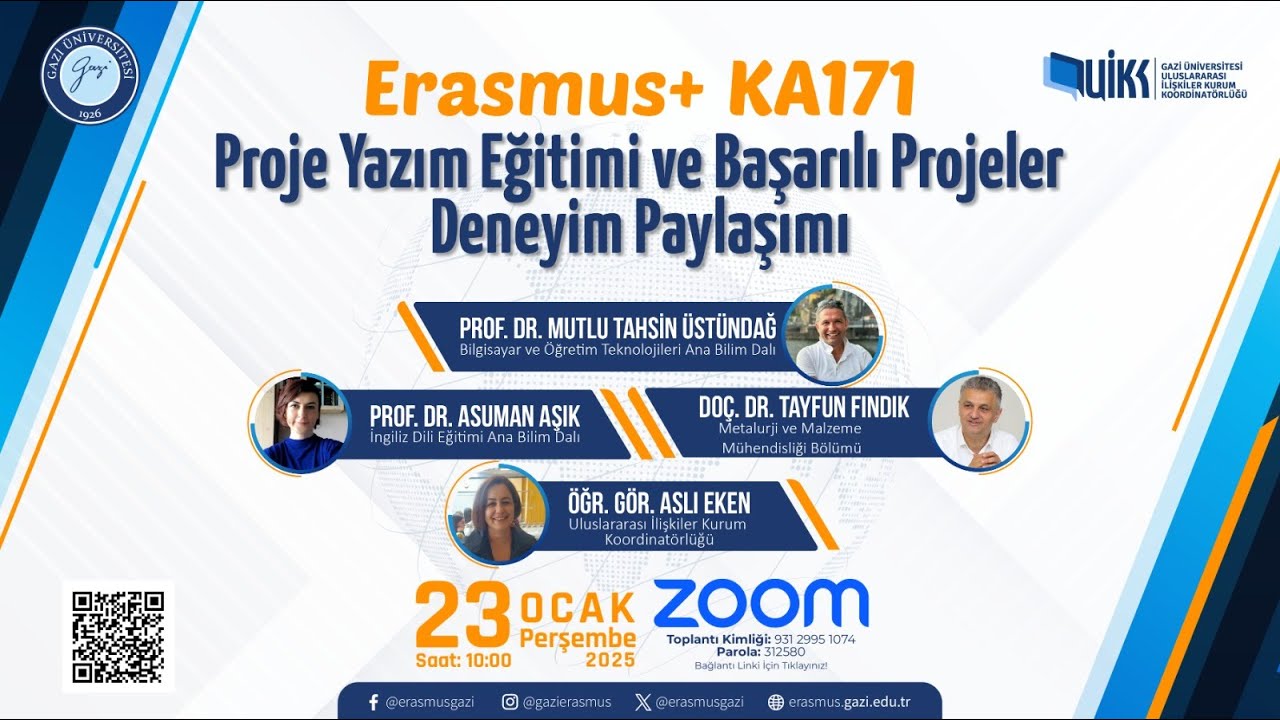 Erasmus+ KA171 Proje Yazma Eğitimi ve Başarılı Projeler Deneyim Paylaşımı