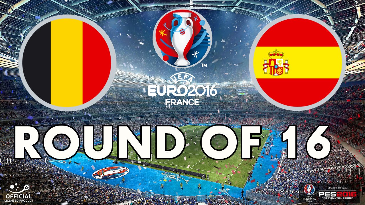 PES 2016 - EURO 2016 - Round of 16 - Belgium v Spain