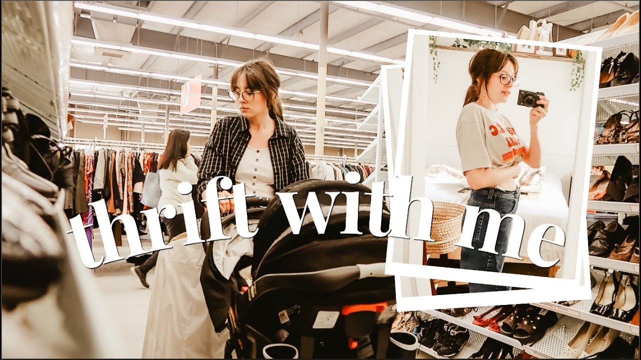 THRIFTING MY POSTPARTUM WARDROBE | THRIFT WITH ME & TRY ON HAUL