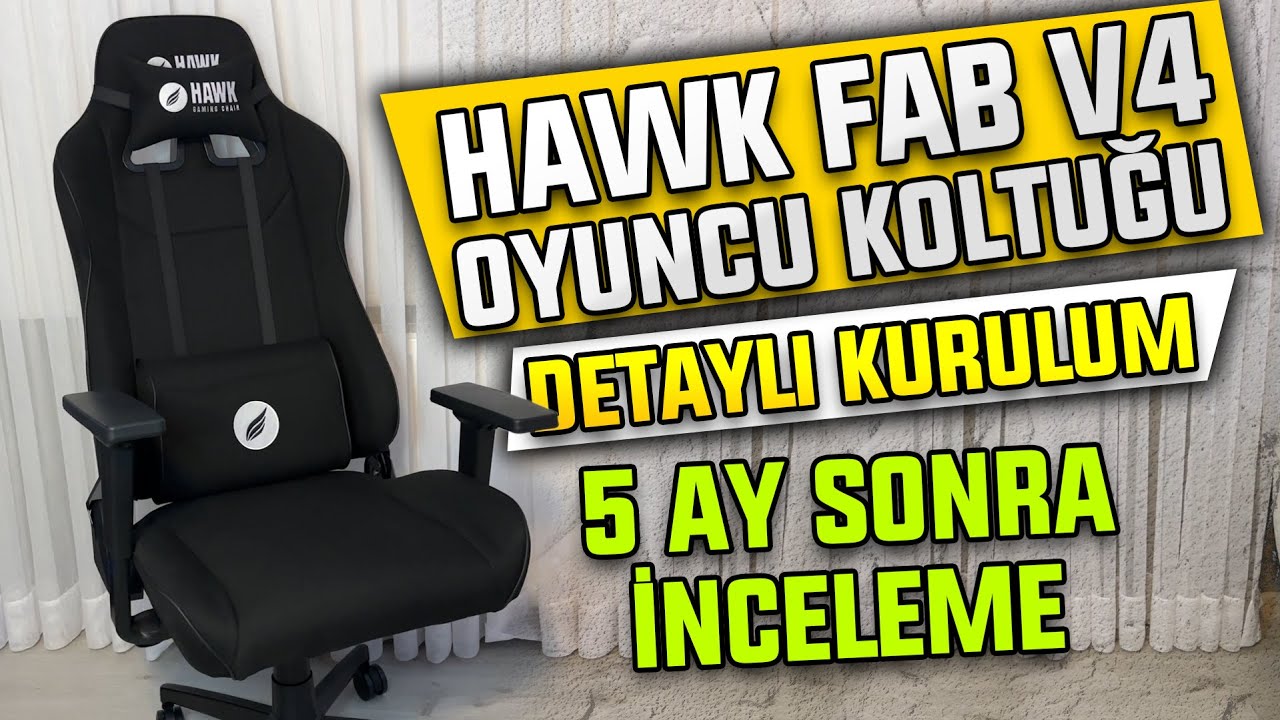 Hawk FAB V4 Kumaş Siyah Oyuncu Koltuğu | Kurulum ve 5 Ay Sonra Detaylı İnceleme!