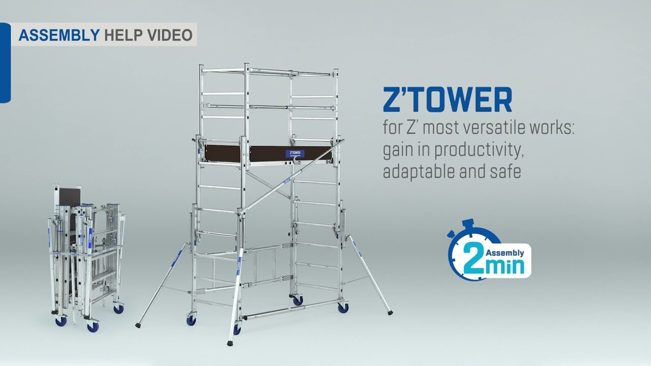 Z'TOWER assembly: telescopic scaffold tower