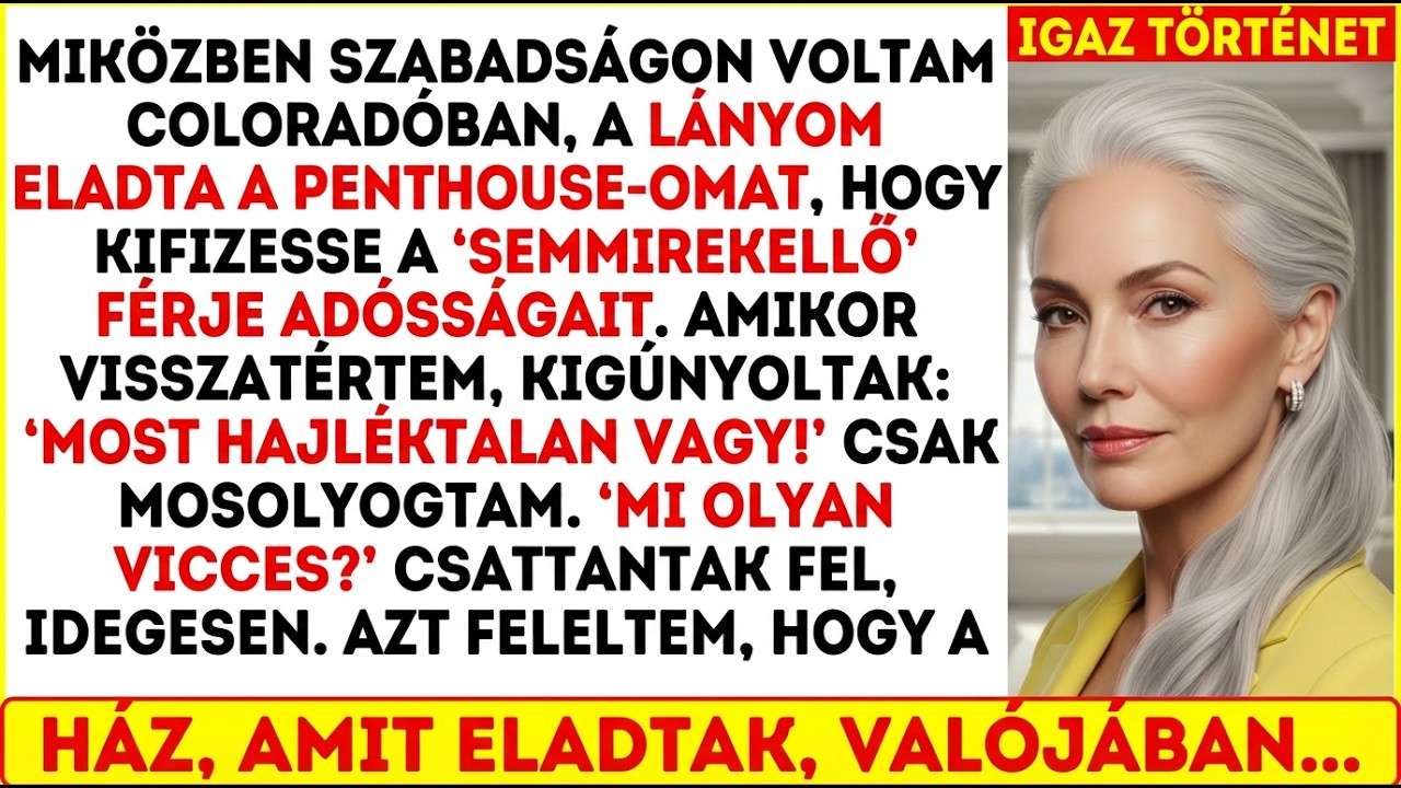 A lányom eladta a penthouse-omat férje adósságaiért, majd „hajléktalannak” nevezett