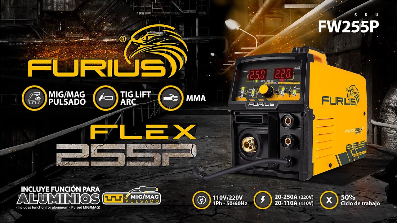 Aprende a configurar el Soldador Inversor Multiproceso MIG Pulsado Aluminio 250A Ref: FW255P