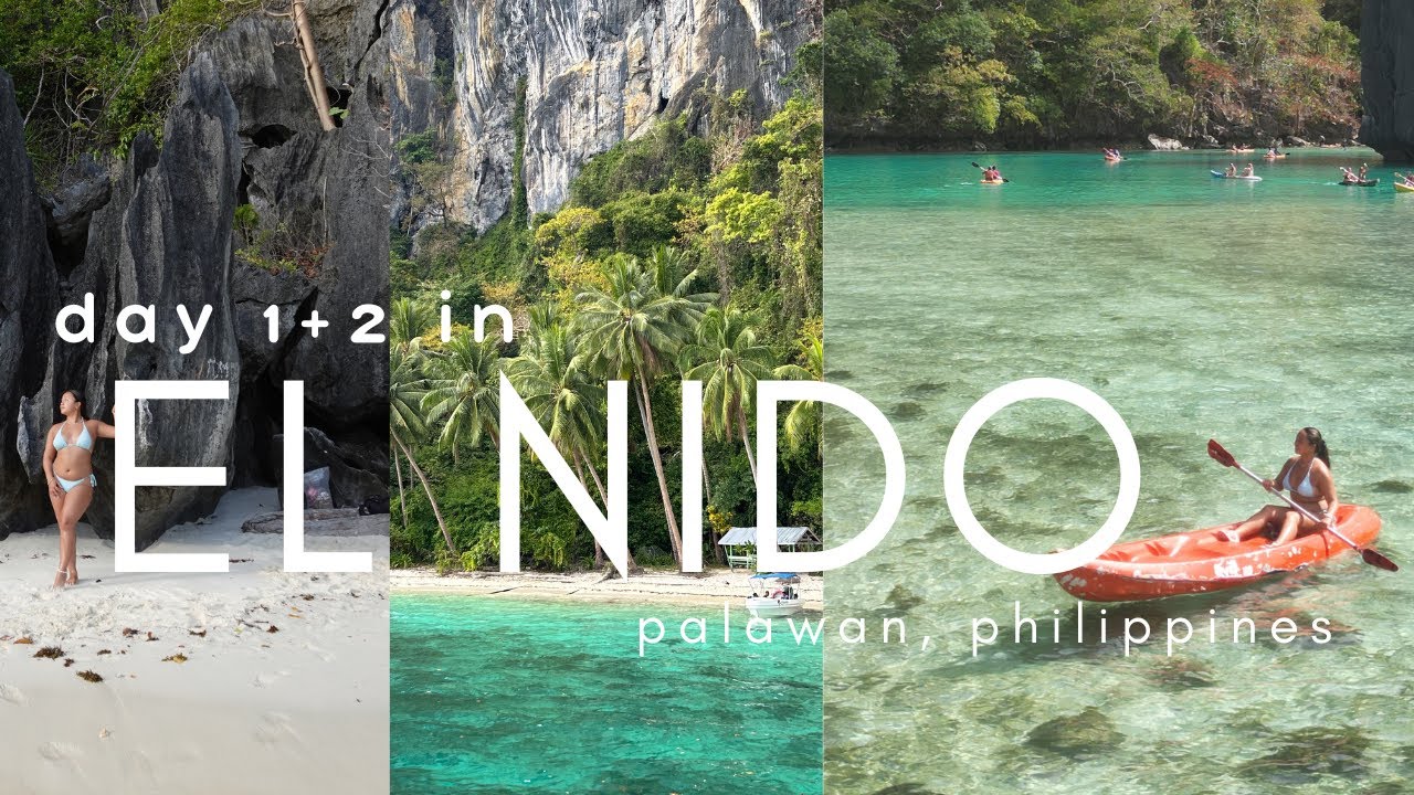 travel vlog: el nido solo trip day 1 + 2 🌊🐚🌴⚓🛶𖦹 °. (tour D, lagoons, kayaking + exploring)