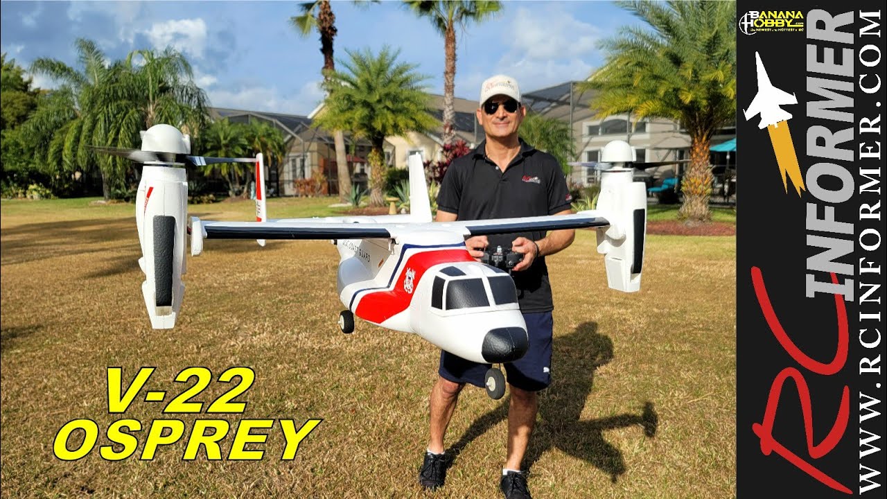 Banana Hobby /BLITZRC WORKS V-22 OSPREY Hover & Forward Flight Demo By: RCINFORMER
