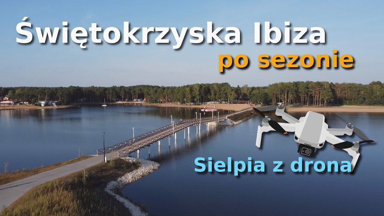 Zalew Sielpia po sezonie - wrzesień. Ujęcia z drona DJI mini2