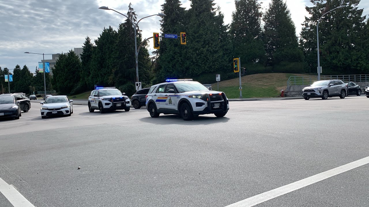3 Richmond RCMP Explorers Responding Code 3 to an unknown medical call (might be crime related)