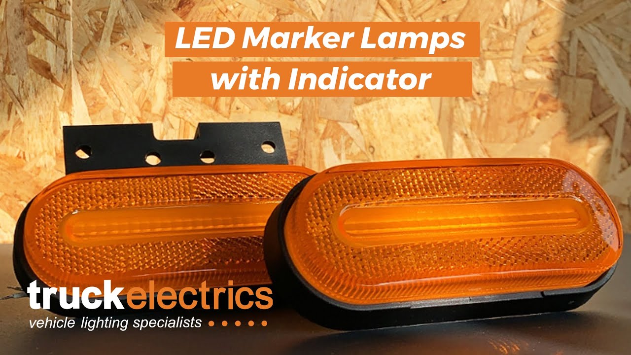 LED Side Marker Lamps for Trailers with Neon Style Indicator