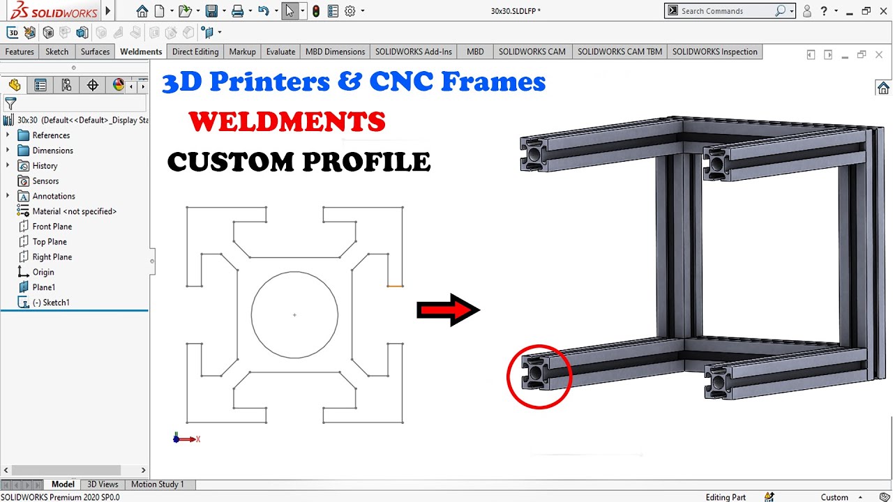 ✅ Как добавлять пользовательские профили в Solidworks Weldments.