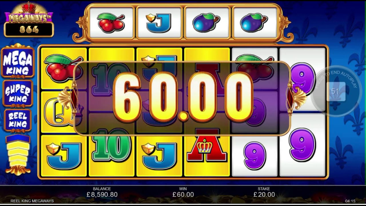 Casino slot - Reel King Megaways - 20€ spins - Mega Win - Super session