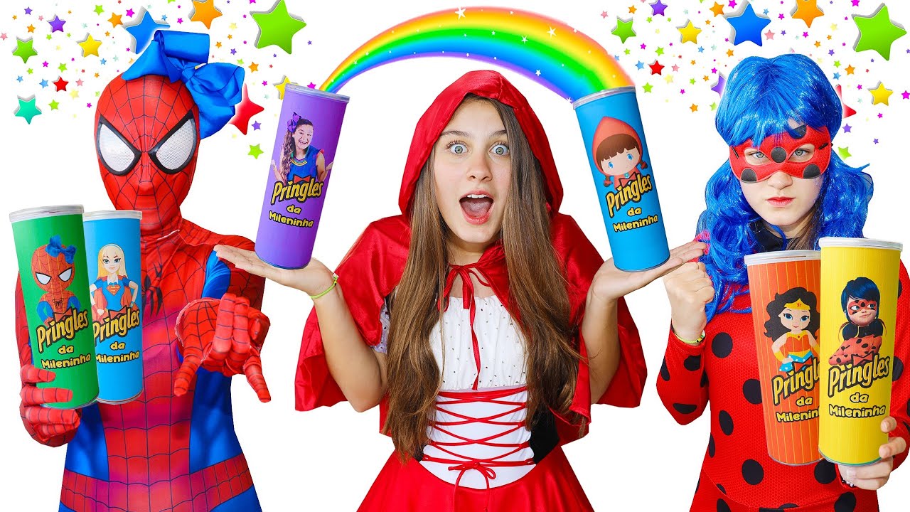 BRINCADEIRAS DE CRIANÇAS EM DOSE DUPLA 9 | Mileninha Finge Brincar de Princesa e Super Herói