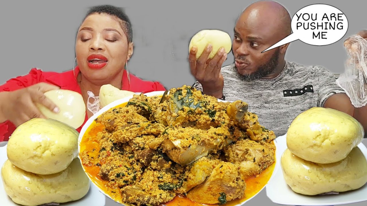 MY HUSBAND CAN NEVER BE SATISFIED | JUST SEE WHAT HE DID TO MY FUFU | ASSORTED EGUSI SOUP & POUNDO