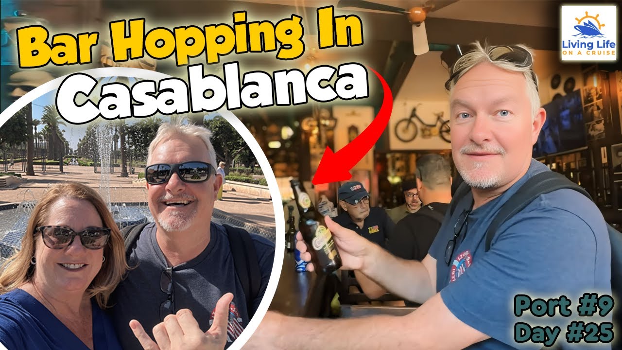 Прогулка по барам в Касабланке 🍻 | Друзья, винтажная атмосфера и местные напитки