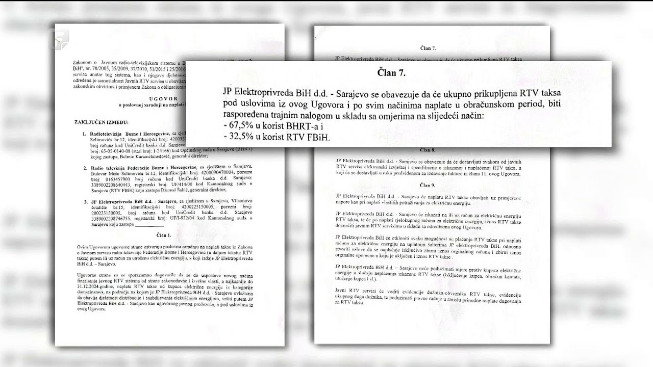 BHRT-ovim prijedlogom ugovora o naplati RTV takse se eksplicitno predlaže kršenje zakona