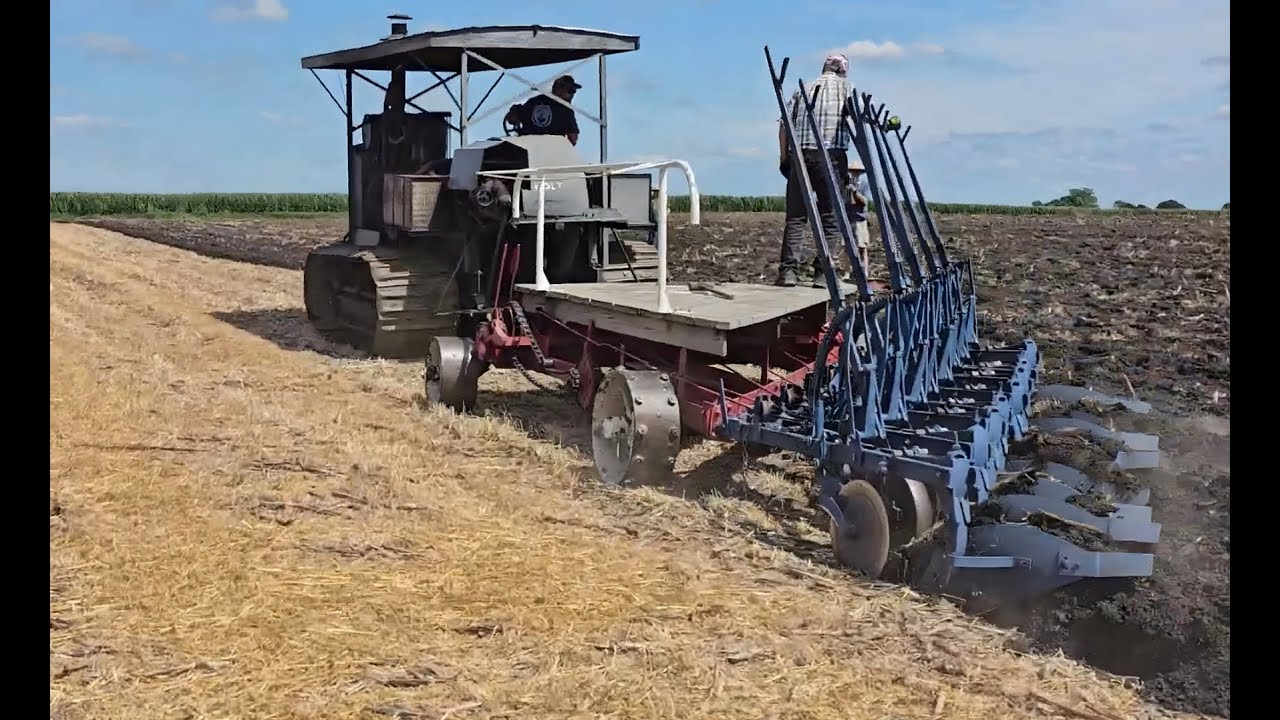 Peterson Family’s 1912 Holt 60 plowing