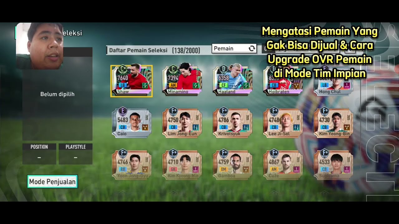 Mengatasi Pemain Yang Gak Bisa Dijual & Cara Upgrade OVR Pemain di Mode Tim Impian