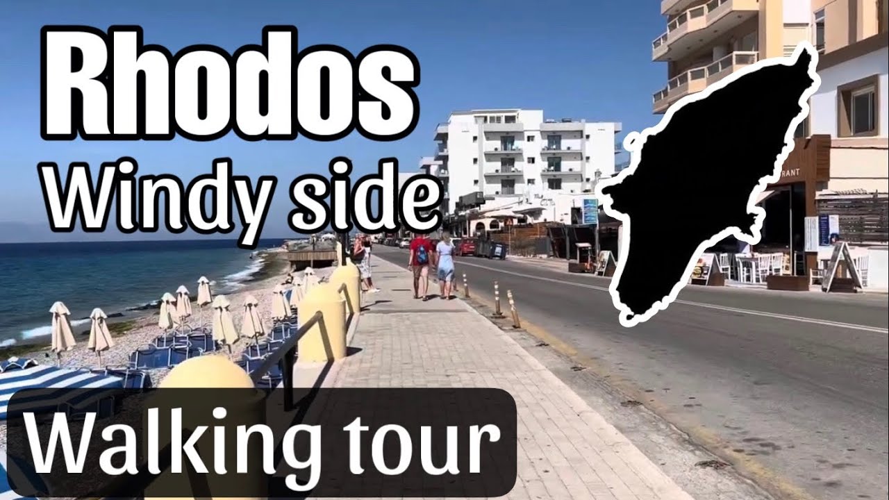 Rhodes Beach Walking Tour - West (windy) side