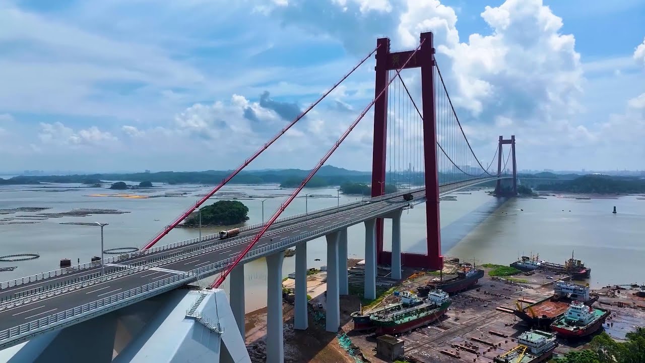中国广西最长跨海大桥-龙门大桥Longmen Bridge, the longest cross-sea bridge in Guangxi, China