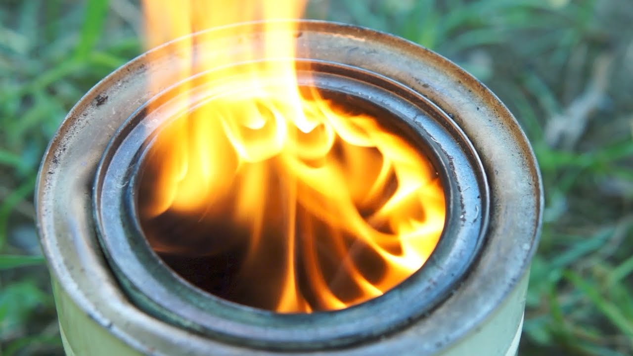 How to diy a wood gas stove 用完的奶粉罐再也不要扔了，变废为宝做成木柴气化炉