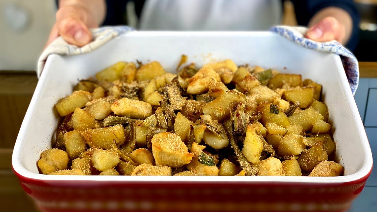 Petto di Pollo Patate e Carciofi! Il secondo perfetto gratinato della domenica!