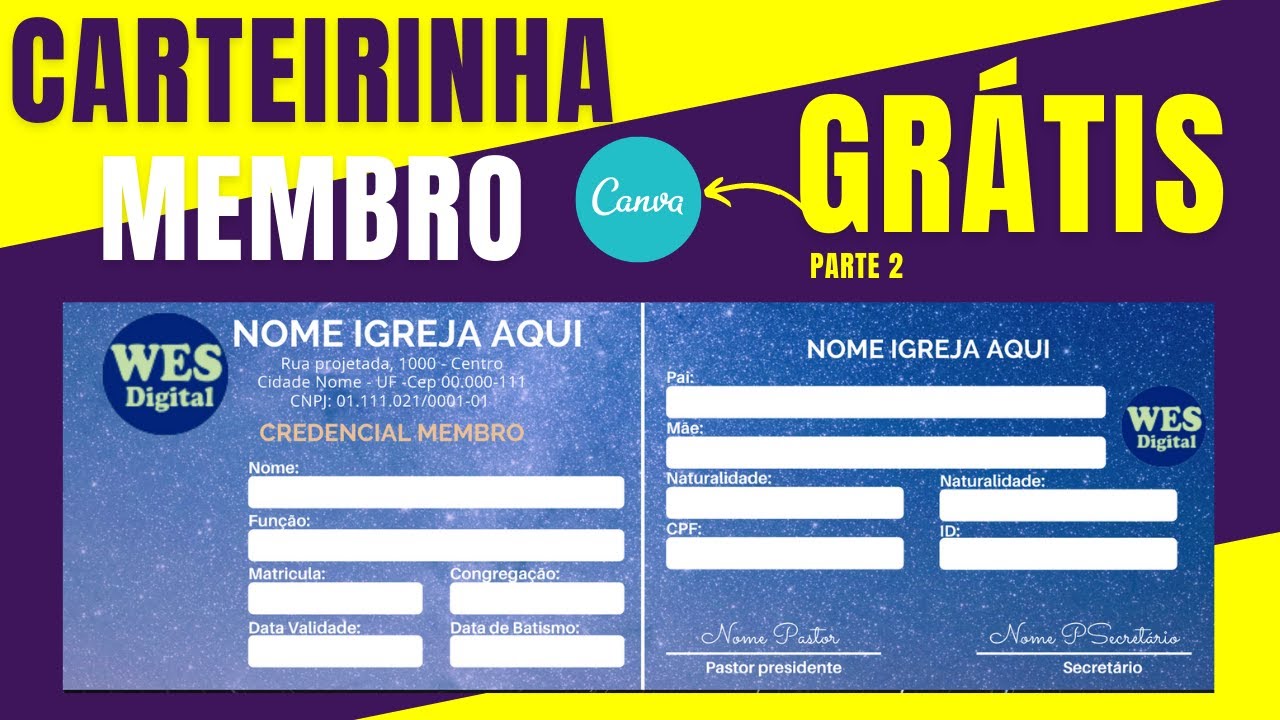 Carteirinha de Membros Grátis, Veja como Criar Carteirinhas e Modelos Grátis de Carteirinha Parte 2