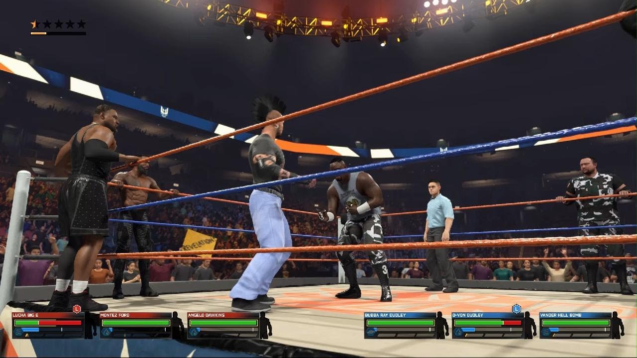 WWE 2K26_Lucha Big E&The Street Profits Vs Hell Bomb & Team 3D