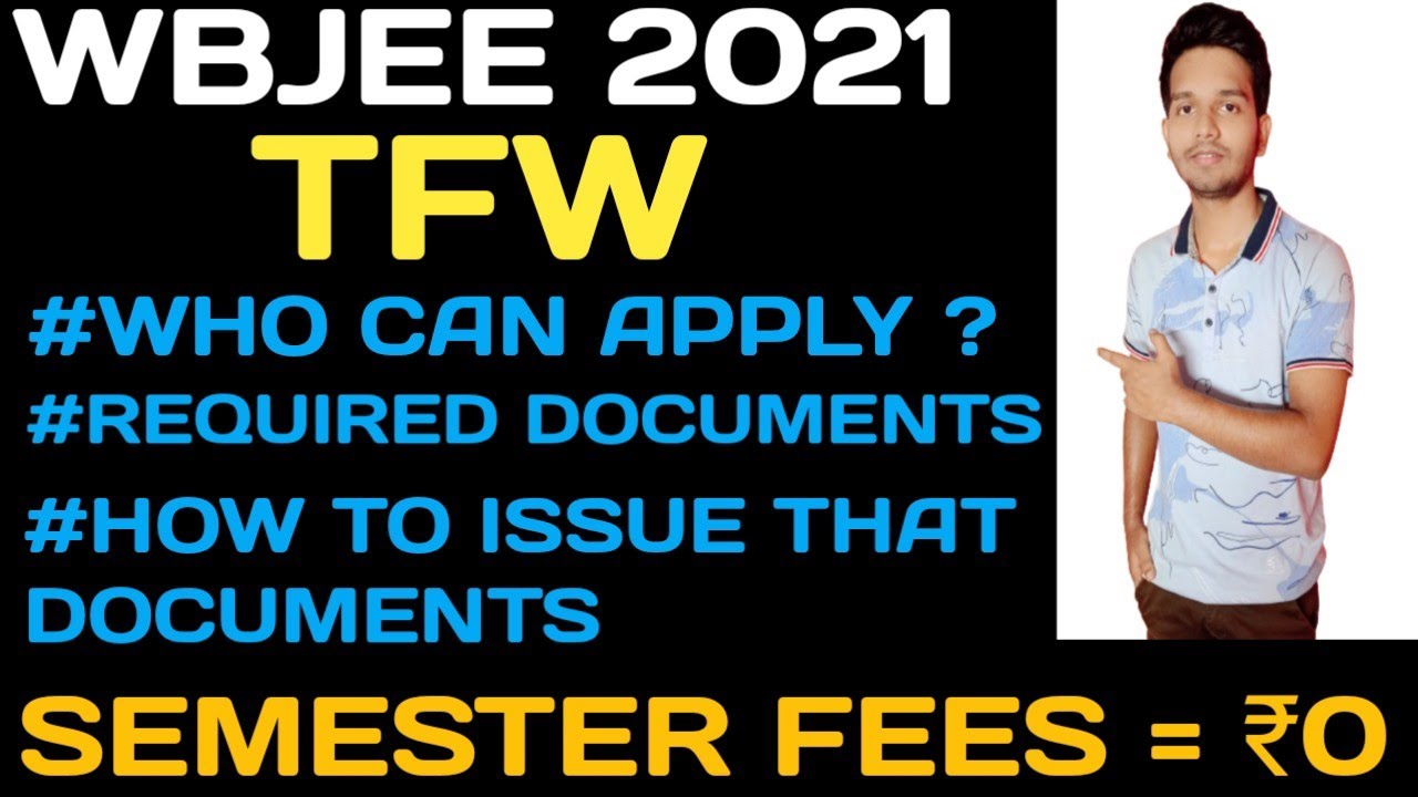Tfw Certificate Wbjee 2021 | What is Tfw | How to apply for Tfw | Required document for TFW #wbjee