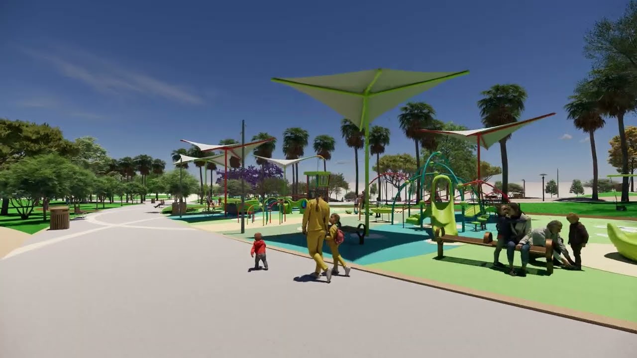 Video Rendering of the Avalon Pedestrian Bridge and Promenade Gateway at the Port of Los Angeles