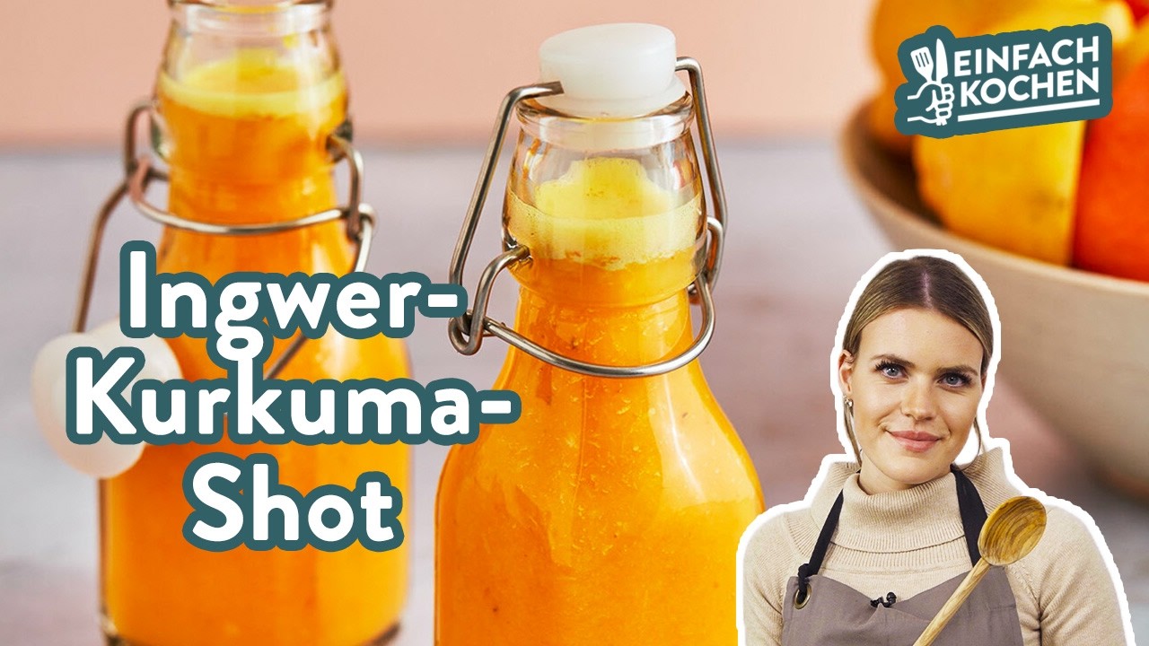 Ingwer-Kurkuma-Shot 🍊🫚 | Immun-Boost zum Selbermachen 💛 | Einfach Kochen
