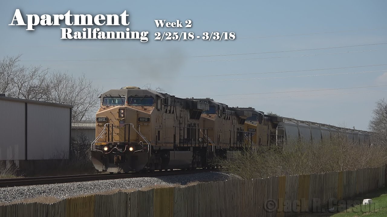 [4K] Apartment Railfanning Week 2 2/25/18 - 3/3/18 Feat KCS, KCSM, UP