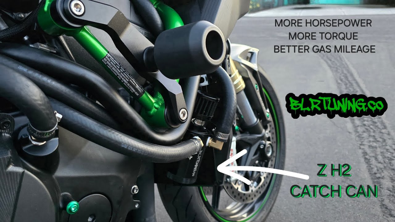 KAWASAKI ZH2 CATCH CAN by BLR TUNING install