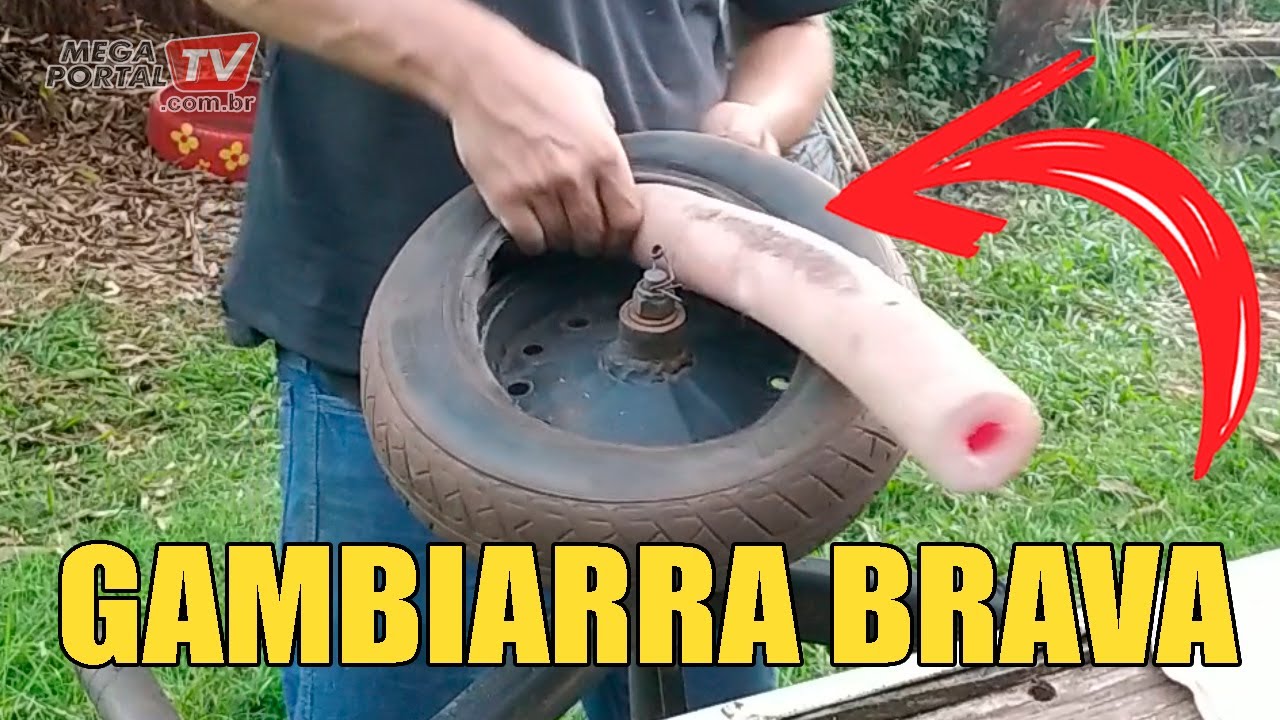 ESPUMA MACARRAO DE PISCINA NO PNEU  QUERO VER FURAR AGORA - GAMBIARRA BRAVA