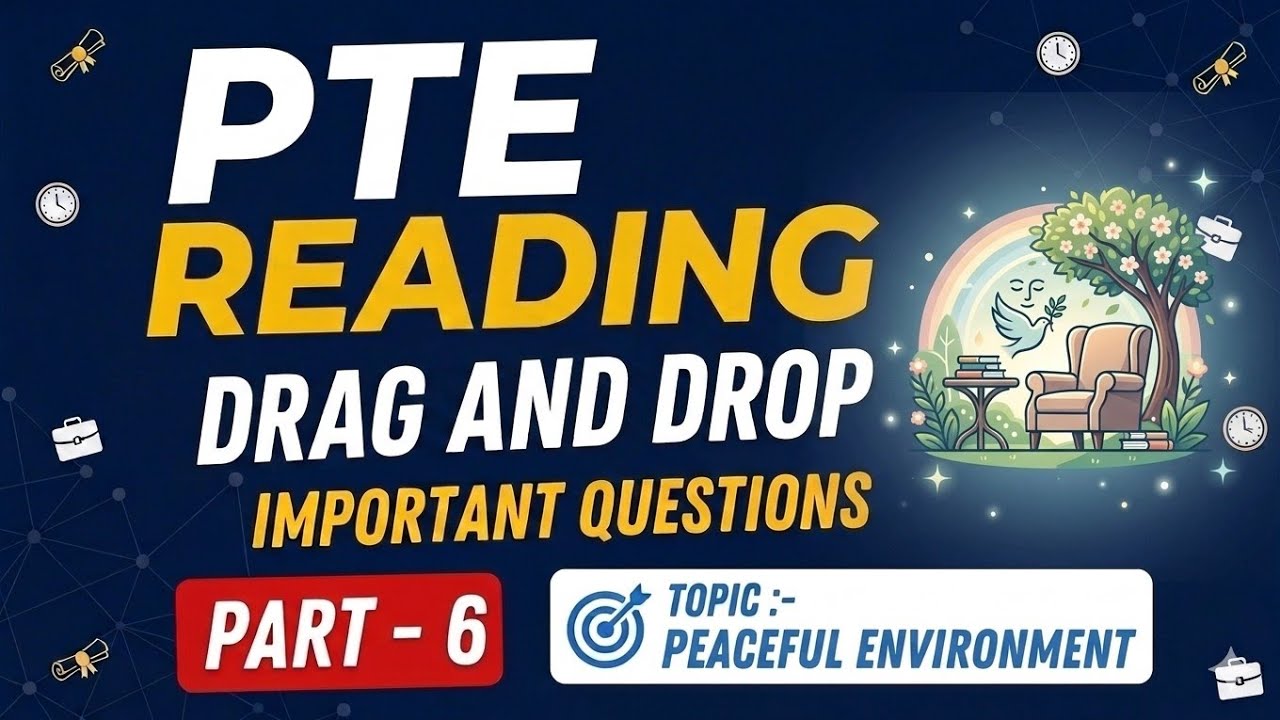 PTE Reading Prediction 2026 | Drag & Drop Part 6 | ApeUni Based | Score 90 Strategy 🔥