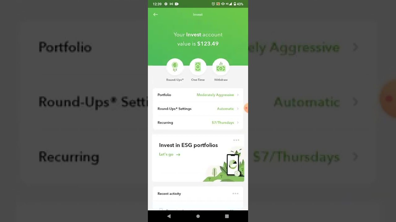Acorns investment portfolio #Acorns #sparechange #invest