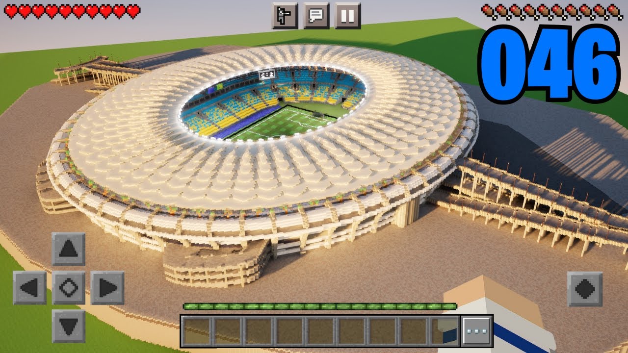 TERMINANDO O MARACANÃ NO MINECRAFT!! - Construindo uma Cidade 5 #46