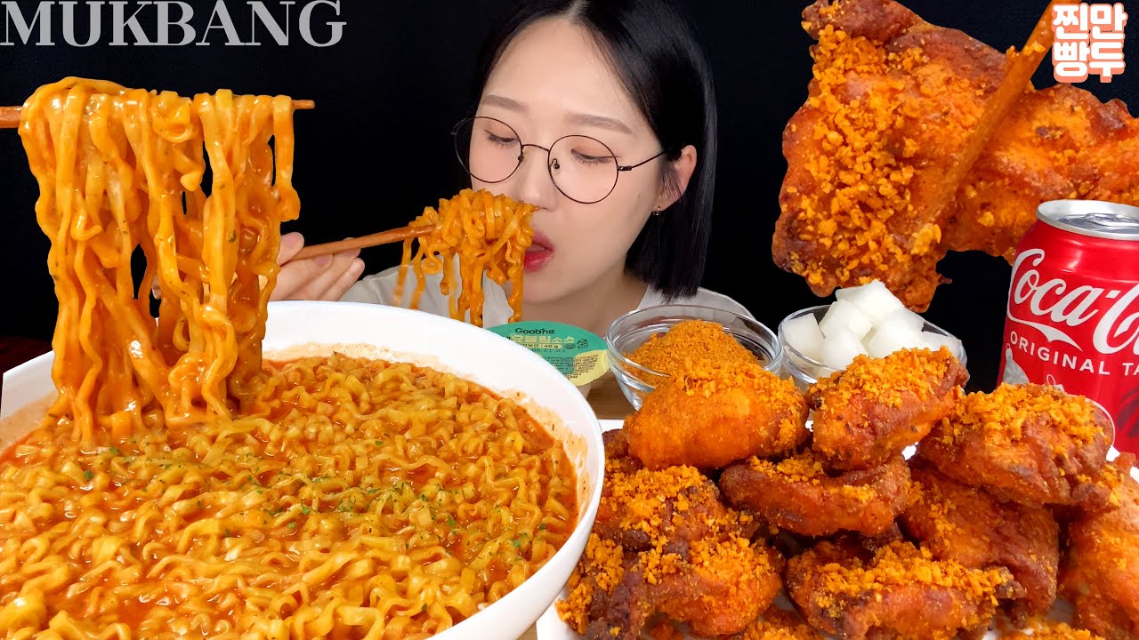🔥Spicy Buldak Ramen & Chicken | KOREANFOOD MUKBANG ASMR