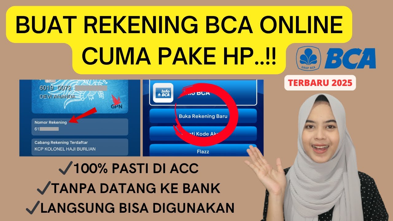 CARA BUKA REKENING BCA ONLINE TERBARU 2025 | BUKA REKENING BCA MOBILE DI HP TANPA KE BANK