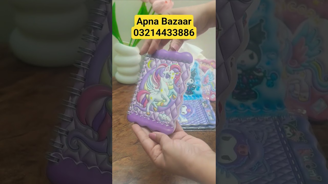 Notebook | Cute Stationery | Kurumi Notebook | Unicorn Notebook | Ana Bazaar Lahore