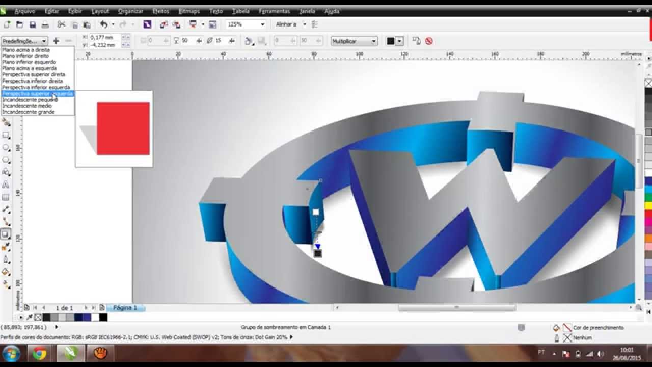 EFEITO 3D NO COREL DRAW X6