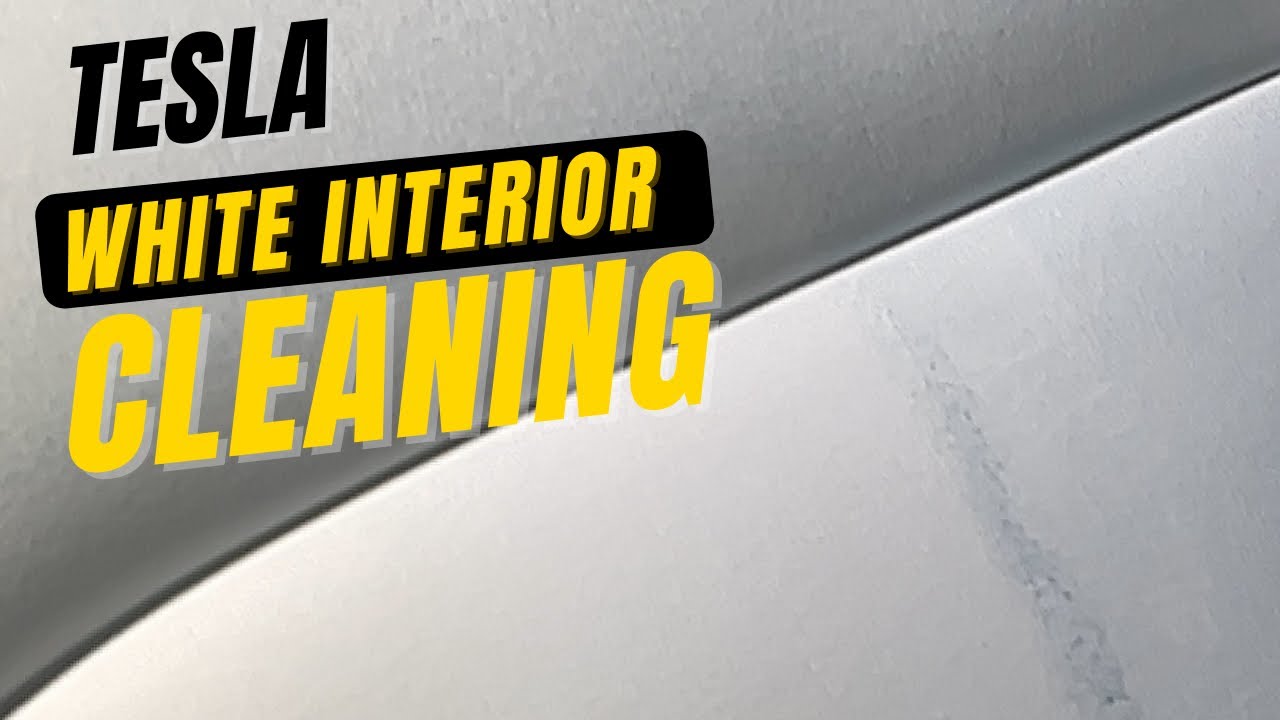 Tesla Model 3 - Cleaning White Interior