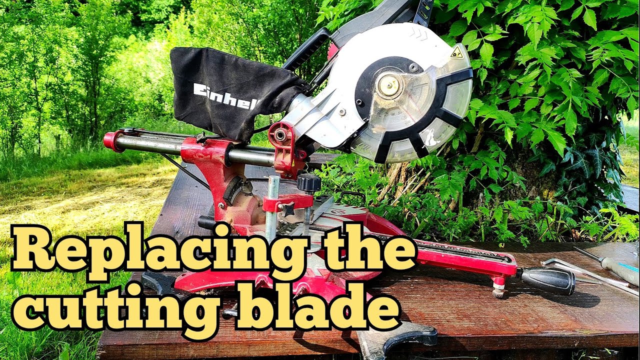 Changing the blade (cutting disc) on an Einhell TH-SM 2131 miter saw. Replacing the blade wood saw.