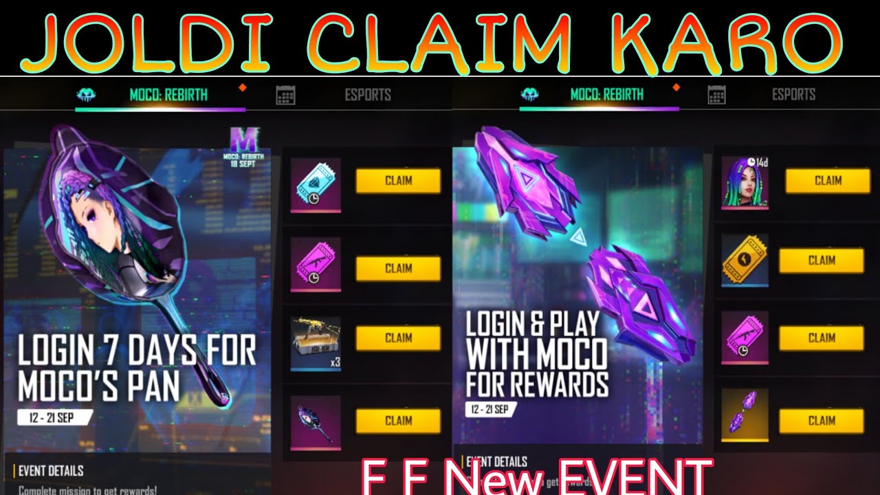 LOGIN & PLAY WITH MOCO FOR REWARDS / LOGIN 7 DAYS FOR MOCO'S PAN FULL DETAILS F F NEW @HELPINGGAMER