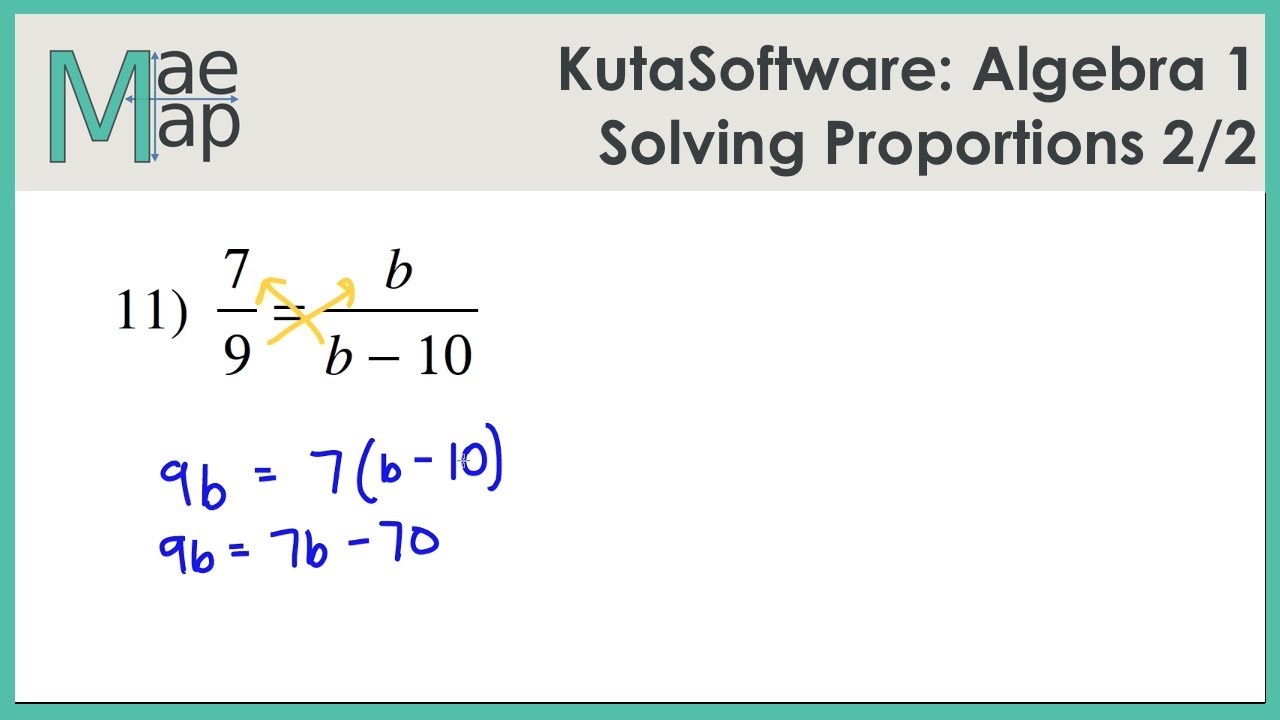 KutaSoftware: Алгебра 1 — Решение пропорций, часть 2