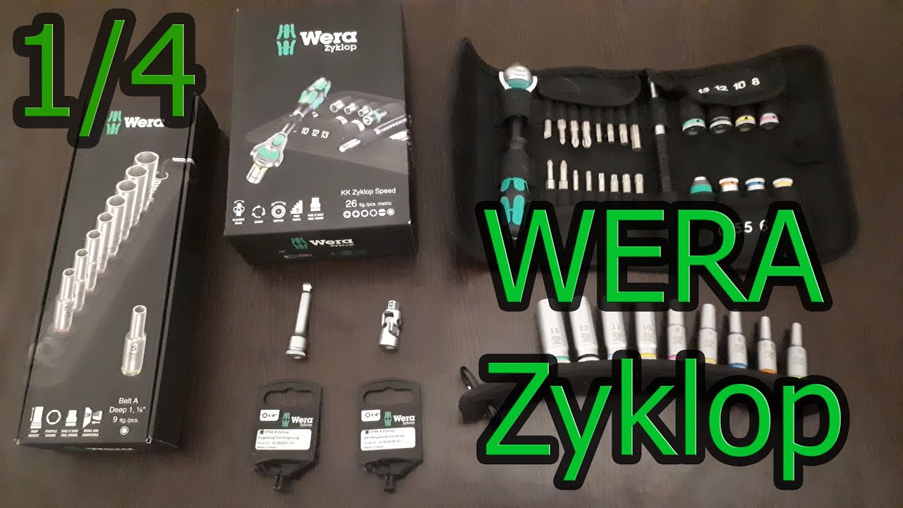 Wera Zyklop 1/4 обзор трещотки и головок и бит к ней