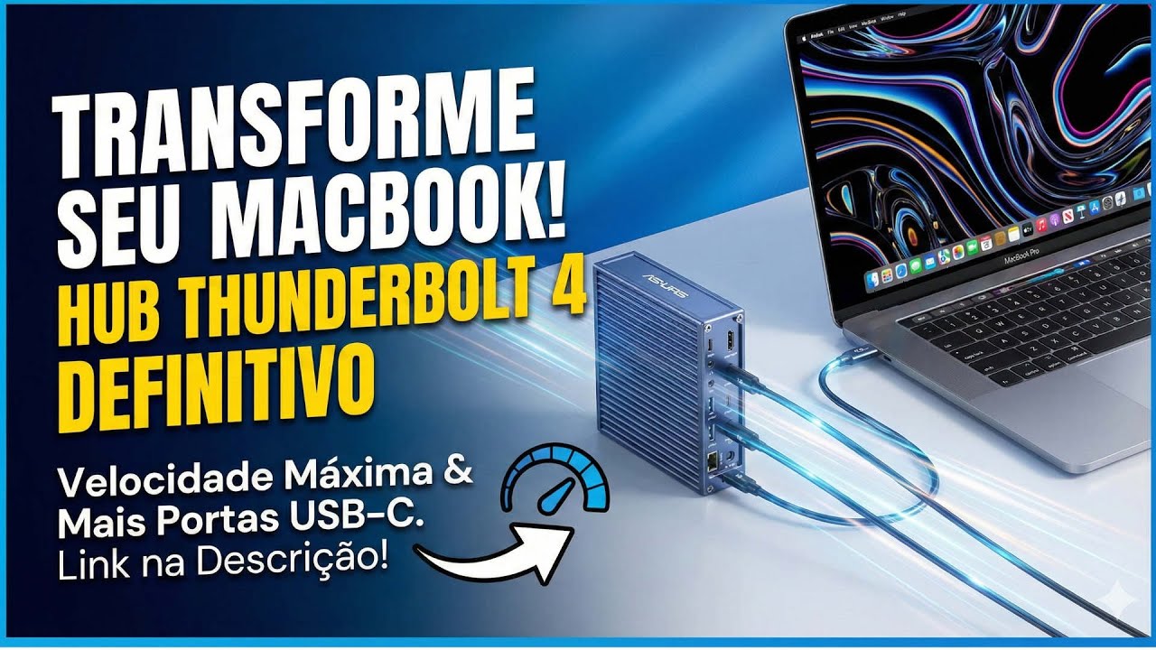 O HUB DEFINITIVO para MacBook  ⚡ Thunderbolt 4 com 2 Monitores (Custo-Benefício!)