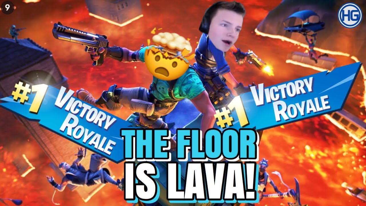 *INSANE* The FLOOR is LAVA CHALLENGE i FORTNITE! | Rør bakken = Leave Gamet!