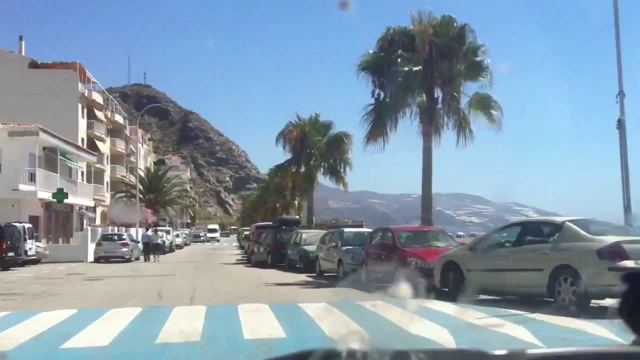 Busy August Drive Through La Mamola, Granada 18750, Costa Tropical, Andalucia, spain.