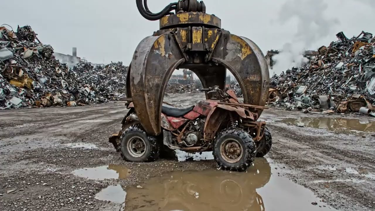 Pure Metal Power – Magnet Crane Lifts Heavy Scrap (Uncut)