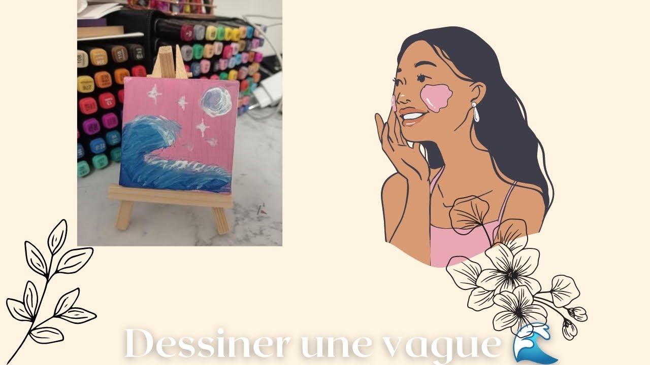 COMMENT PEINDRE UNE VAGUE SUR TOILE | ALIXPAINT #dessin #drawingeasy