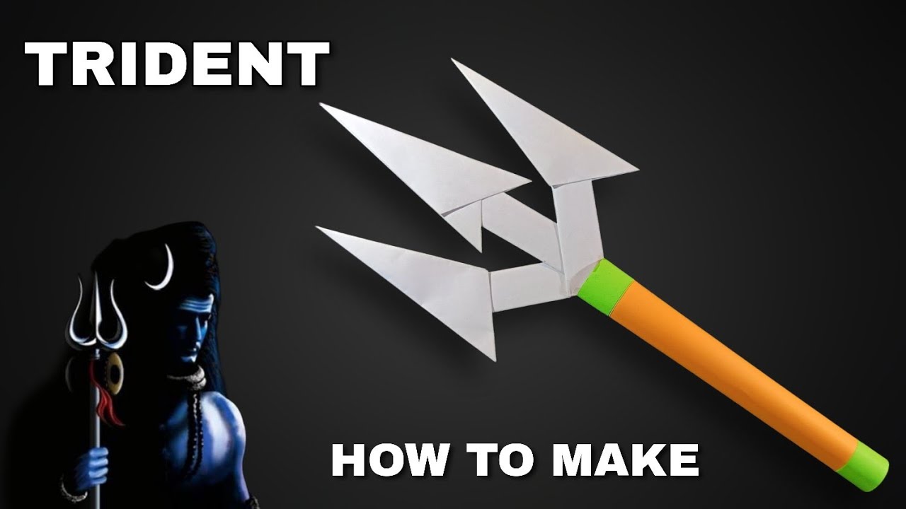 How to make a Weapon Trident (Trishul) of Lord Shiva | Trident from A4 Paper easy Tutorial |